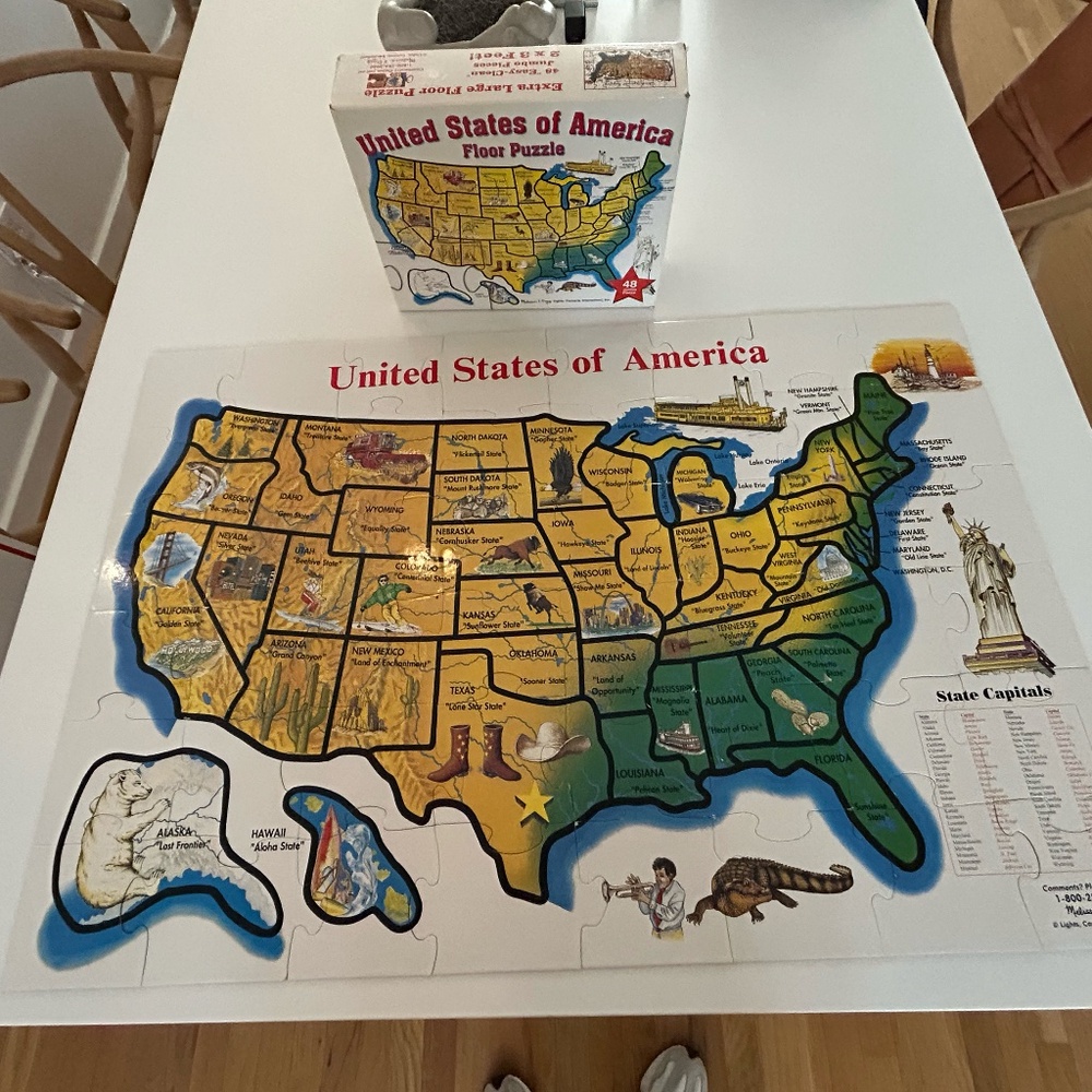 Melissa and Doug Extra Large Floor Puzzle - USA - 2 x 3 ft  - 48 pieces